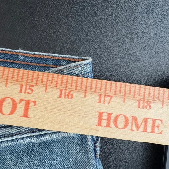 Y2K Hollister Boot Cut Flare Jeans Womens 8R Lace Up Fly Floral Embroidered RARE - Picture 9 of 16